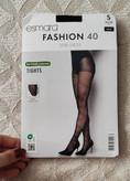 جورابشلواری زنانه اسمارا Esmara | FASHION ۴۰ دنیر مشکی نیمهشفاف طرحدار