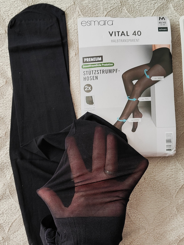 جورابشلواری فشاری زنانه اسمارا Esmara | VITAL 40 مشکی ۲ عددی