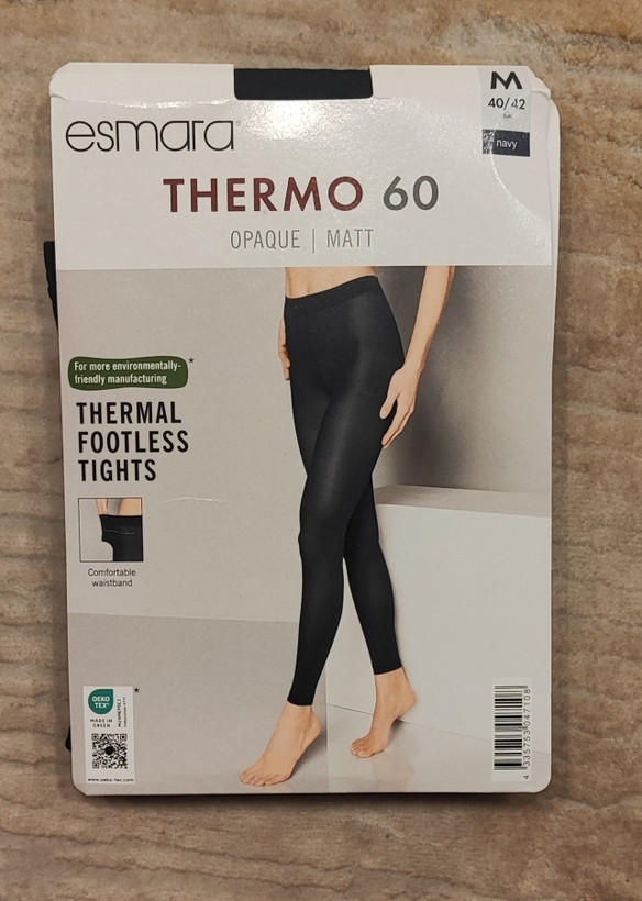 جورابشلواری حرارتی زنانه اسمارا Esmara | Thermo 60 سرمه ای بدون پنجه